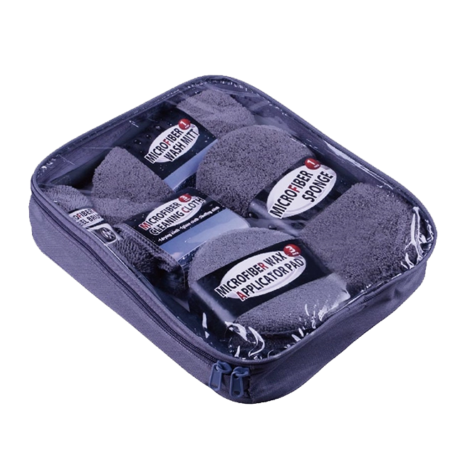 Bộ dụng cụ chăm s&oacute;c xe hơi ALLROAD 9 m&oacute;n Microfiber Wash Mitt Wheel Brush &amp; 3 miếng s&aacute;p