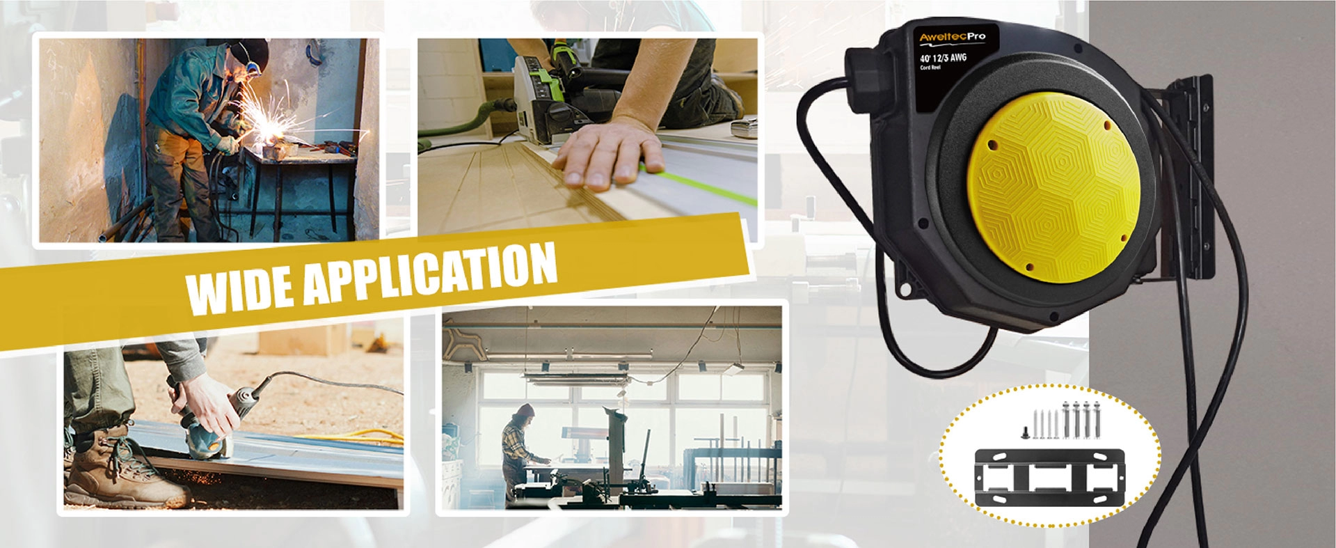 Cuộn dây nối dài có thể thu vào AweltecPro 40FT